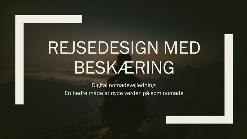 Rejse med beskæringsdesign Rejse med beskæringsdesign