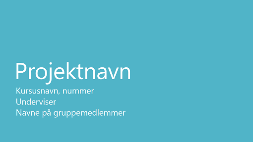Gruppepræsentation (metropol-temaer, widescreen)