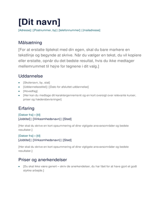 Enkelt CV Enkelt CV