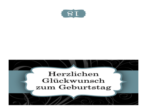 Geburtstagskarte (blaues Band, Mittelfaltung) Geburtstagskarte (blaues Band, Mittelfaltung)