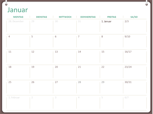 Kalender 2018 (Mo–So, Zweiringdesign) Kalender 2018 (Mo–So, Zweiringdesign)