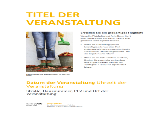 Kleiner Firmenhandzettel (Design "Gold") Kleiner Firmenhandzettel (Design "Gold")