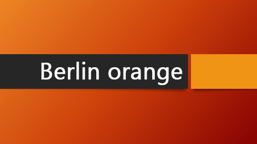 Berlin orange Berlin orange