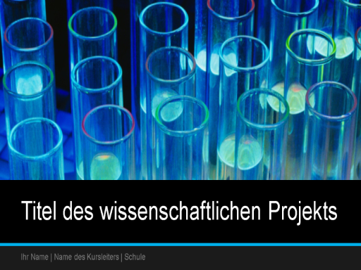 Präsentation eines wissenschaftlichen Projekts (Breitbild)