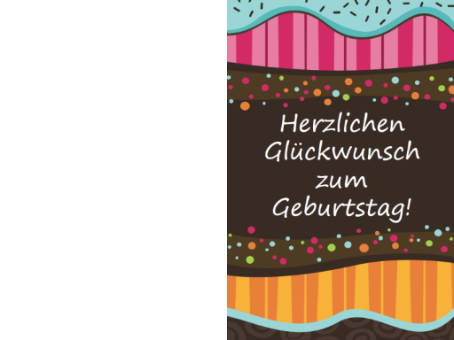 Geburtstagskarte - Punkte und Streifen (Kinder, Mittelfaltung) Geburtstagskarte - Punkte und Streifen (Kinder, Mittelfaltung)