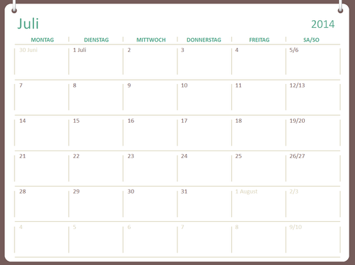 Akademischer Kalender 2014-2015 (Juli-Juni) Akademischer Kalender 2014-2015 (Juli-Juni)
