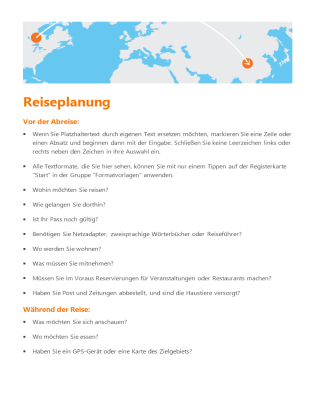 Reiseplaner Reiseplaner