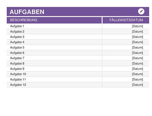Aufgabenplaner für Studierende Aufgabenplaner für Studierende