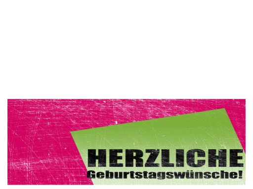 Geburtstagskarte, Hintergrund "Kratzer" (rosa, grün, Mittelfaltung)