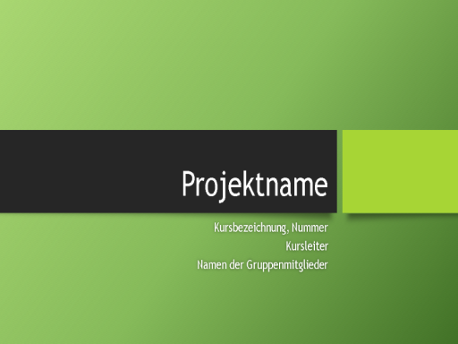 Präsentation eines Gruppenprojekts (Design "Berlin", Breitbild) Präsentation eines Gruppenprojekts (Design "Berlin", Breitbild)