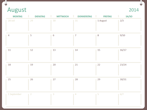 Akademischer Kalender 2014-2015 (August-Juli) Akademischer Kalender 2014-2015 (August-Juli)