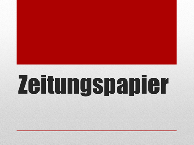 Zeitungspapier