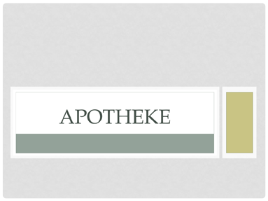 Apotheke Apotheke
