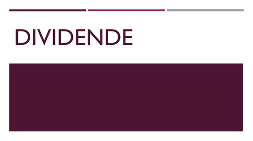 Dividende