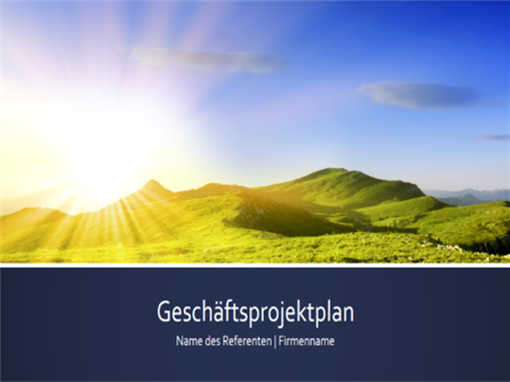 Präsentation "Geschäftsprojektplan" (Breitbild) Präsentation "Geschäftsprojektplan" (Breitbild)