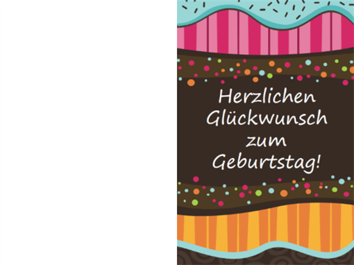 Geburtstagskarte - Punkte und Streifen (Kinder, Mittelfaltung) Geburtstagskarte - Punkte und Streifen (Kinder, Mittelfaltung)