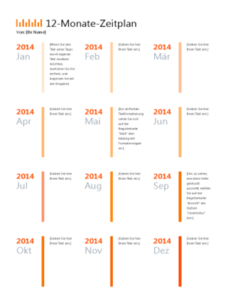 12-Monate-Zeitplan 12-Monate-Zeitplan