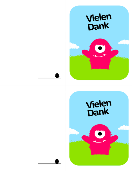 Danksagungskarte „Monster“ Danksagungskarte „Monster“