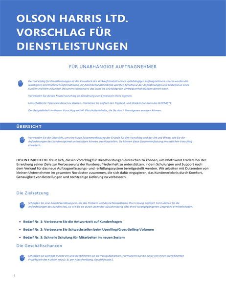 Dienstleistungsangebot Dienstleistungsangebot