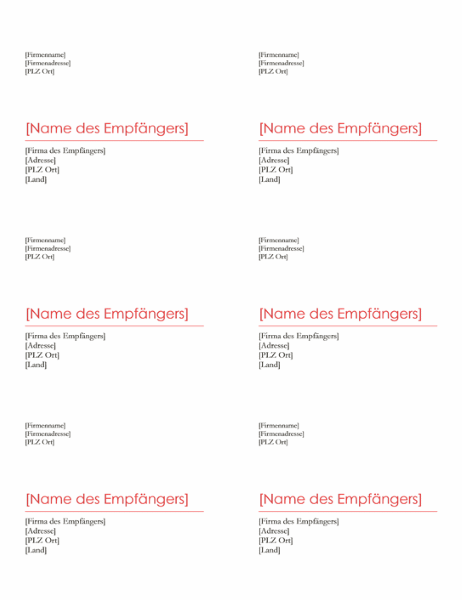 Etiketten (rot) Etiketten (rot)