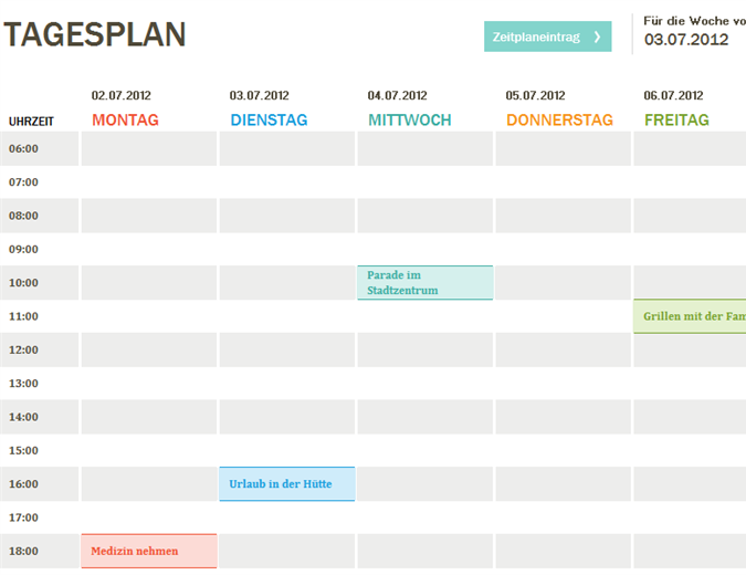 Tagesplan Tagesplan