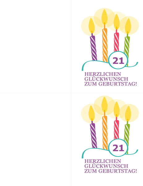 Geburtstagskarten für besondere Geburtstage (2 pro Seite, für Avery 8315) Geburtstagskarten für besondere Geburtstage (2 pro Seite, für Avery 8315)