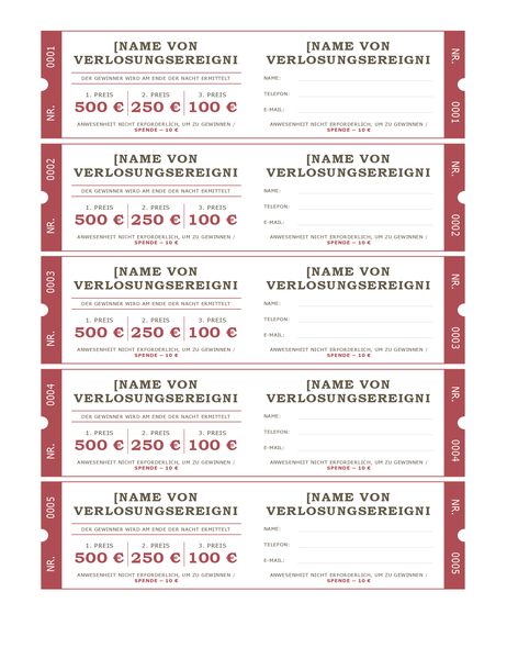 Gewinnspiellose Gewinnspiellose