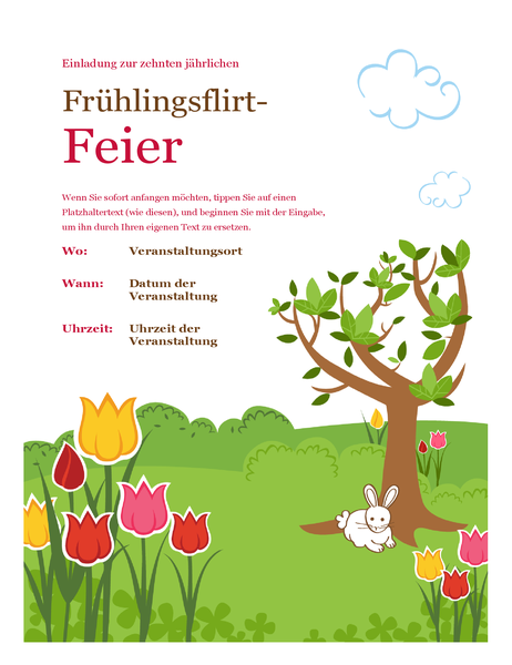 Frühlingsfeier-Handzettel Frühlingsfeier-Handzettel