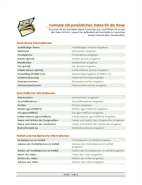 Formulaire contenant votre itinéraire de voyage et des renseignements sur vous Formulaire contenant votre itinéraire de voyage et des renseignements sur vous