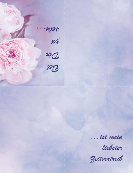 Carte romantique (avec rose, pliable en quatre) Carte romantique (avec rose, pliable en quatre)