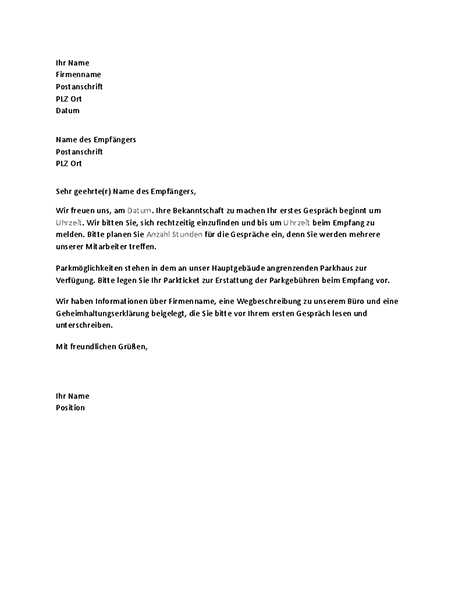 Lettre de confirmation d’entretien avec candidat Lettre de confirmation d’entretien avec candidat