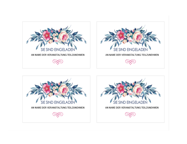 Invitation à une fête (motif fleuri) Invitation à une fête (motif fleuri)