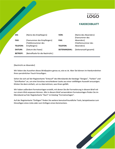 Faxdeckblatt „Moderne Kapseln“ Faxdeckblatt „Moderne Kapseln“