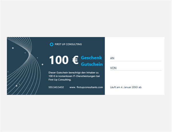 Geschenkgutschein für Technologieunternehmen (3 pro Seite) Geschenkgutschein für Technologieunternehmen (3 pro Seite)