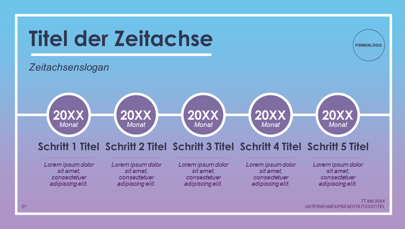 Historische Zeitachse mit Farbverlauf Historische Zeitachse mit Farbverlauf