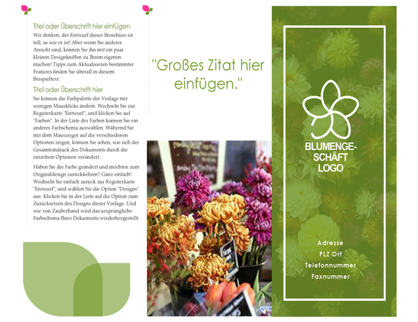 Brochure fleuriste Brochure fleuriste
