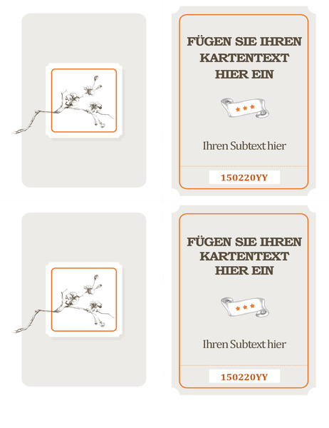 Alltagskarte mit Schriftrollenbanner Alltagskarte mit Schriftrollenbanner