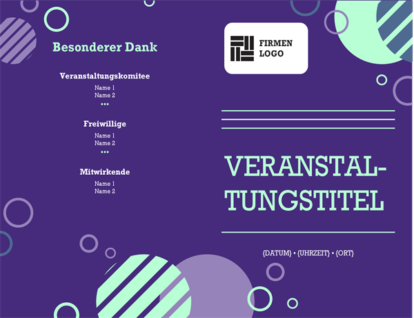 Programm für Unternehmensveranstaltung Programm für Unternehmensveranstaltung