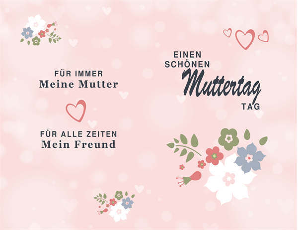 Muttertagskarte „hübsches Rosarot“ Muttertagskarte „hübsches Rosarot“