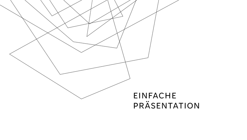 Minimalistische Präsentation Minimalistische Präsentation