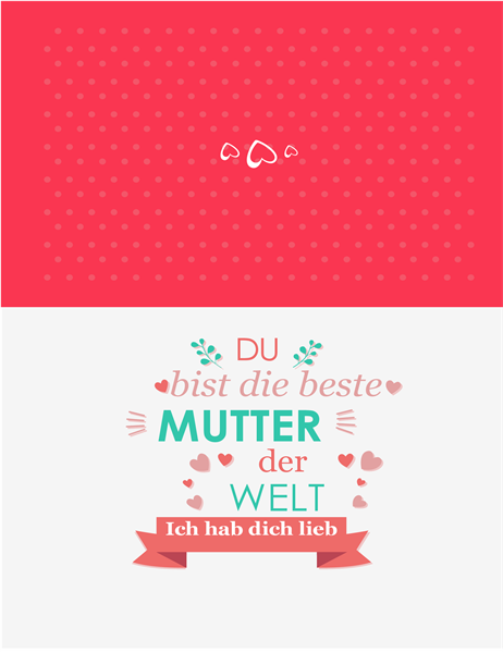 Muttertagskarte „Du bist die Beste“ Muttertagskarte „Du bist die Beste“