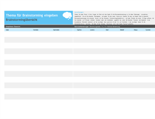Zusammenarbeit in Form eines Brainstormings Zusammenarbeit in Form eines Brainstormings