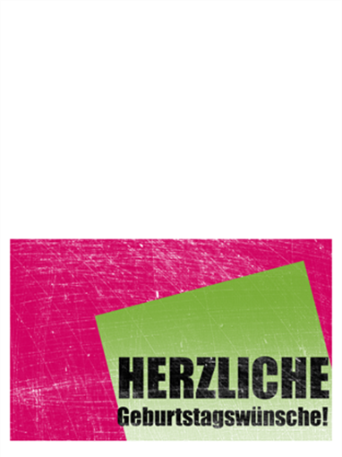Geburtstagskarte, Hintergrund "Kratzer" (rosa, grün, Mittelfaltung) Geburtstagskarte, Hintergrund "Kratzer" (rosa, grün, Mittelfaltung)