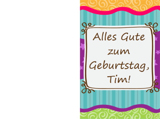 Geburtstagskarte - Sterne und Streifen (Kinder, Mittelfaltung) Geburtstagskarte - Sterne und Streifen (Kinder, Mittelfaltung)