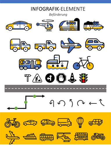 Infographische Elemente Transportmittel Infographische Elemente Transportmittel