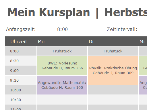 Kursplan - Office Templates