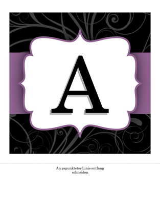 Geburtstagsbanner (Design mit lila Bändern) Geburtstagsbanner (Design mit lila Bändern)