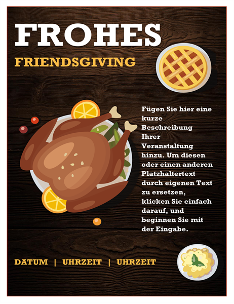 Friendsgiving Handzettel Friendsgiving Handzettel
