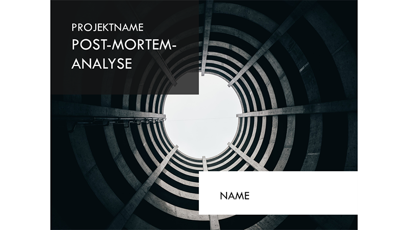 Präsentation für Post-mortem-Projektanalyse Präsentation für Post-mortem-Projektanalyse
