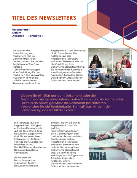 Newsletter (Führung-Design, 2 Seiten) Newsletter (Führung-Design, 2 Seiten)